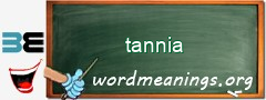 WordMeaning blackboard for tannia